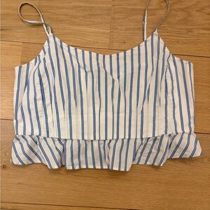 Aerie Blue and White Striped Camisole